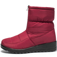 aseyBoost I Women's Waterproof Snow Boots-Red-3.5-State of Style