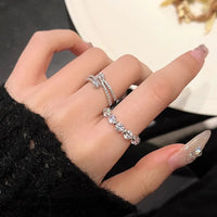 Astrid Double-Layered Star Ring Set-Multiple Stones-State of Style