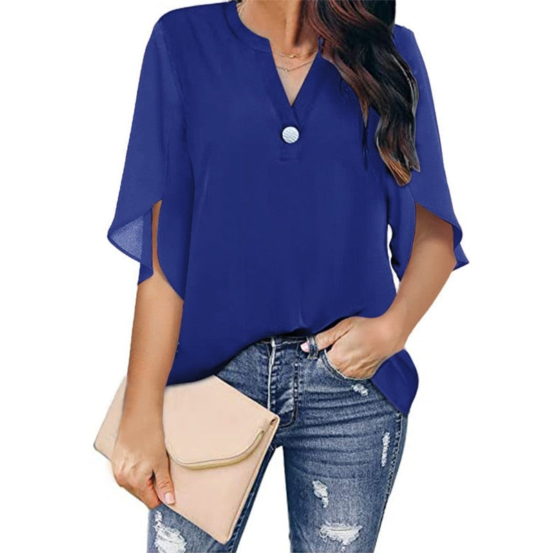 AstridTop | Modern Women’s Blouse-Blue-S-State of Style