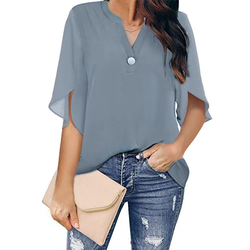 AstridTop | Modern Women’s Blouse-Grey-S-State of Style