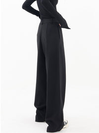 Asymmetric Comfort Pants - Livia-Black-S (36)-State of Style