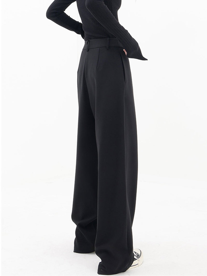 Asymmetric Comfort Pants - Livia-Black-S (36)-State of Style