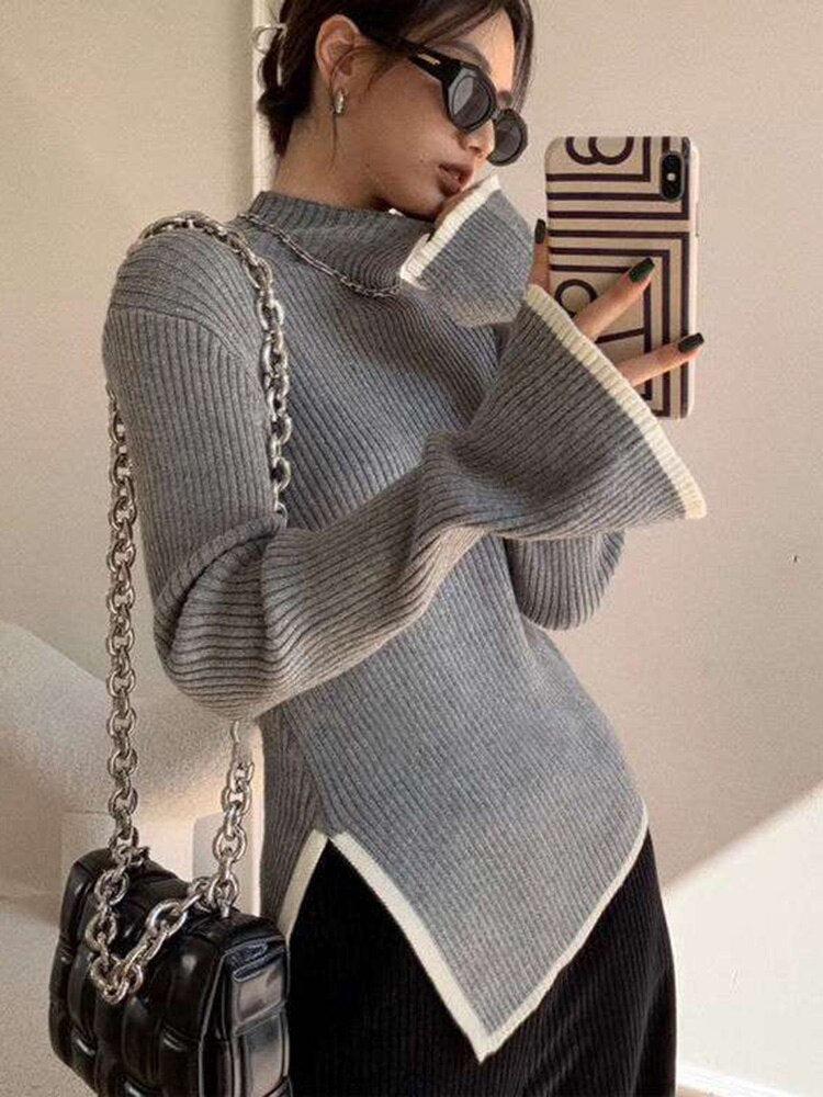 Asymmetric Sweater for Women – Trendy & Unique Design-Black-S-State of Style