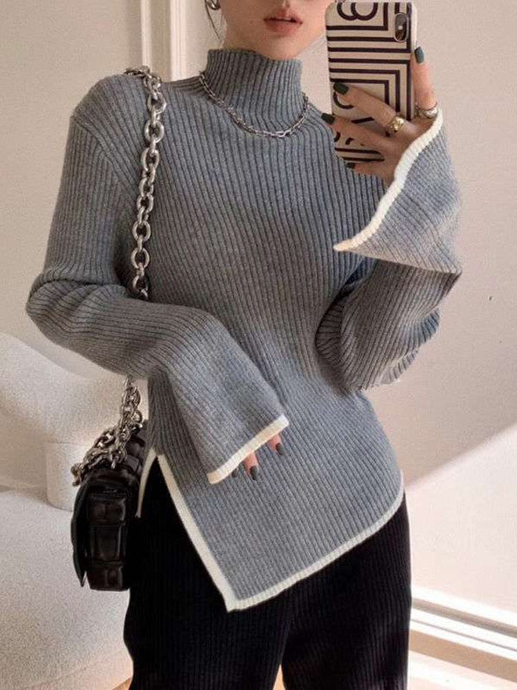 Asymmetric Sweater for Women – Trendy & Unique Design-Black-S-State of Style