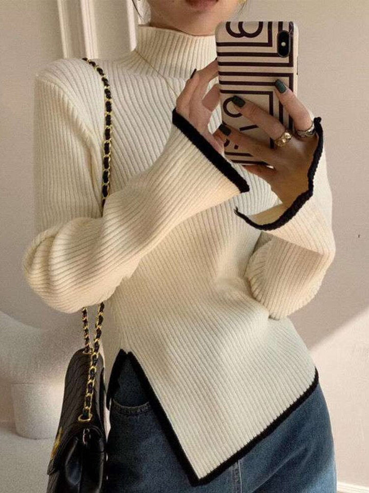 Asymmetric Sweater for Women – Trendy & Unique Design-Black-S-State of Style