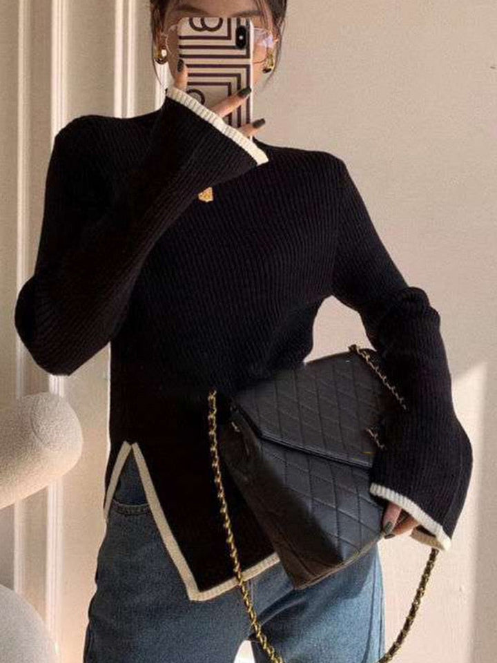 Asymmetric Sweater for Women – Trendy & Unique Design-Black-S-State of Style