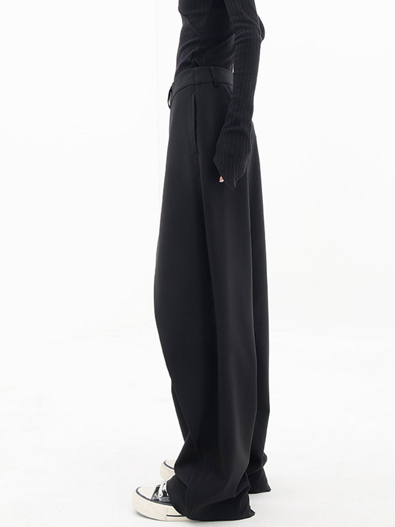 Asymmetrical Comfort Trousers - Livia-Black-S (36)-State of Style