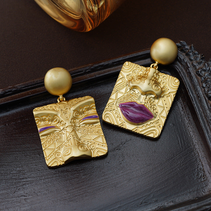 Asymmetrical Retro Earrings | Unique Statement Jewellery-State of Style