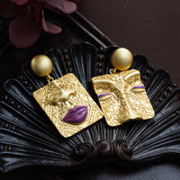 Asymmetrical Retro Earrings | Unique Statement Jewellery-State of Style