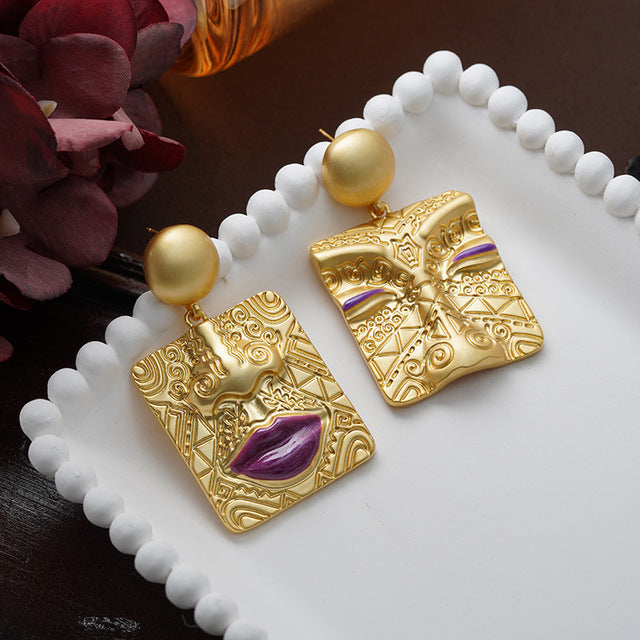 Asymmetrical Retro Earrings | Unique Statement Jewellery-State of Style