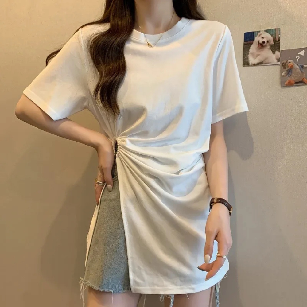 Asymmetrical Top for Women - Sienna-White-XS-State of Style