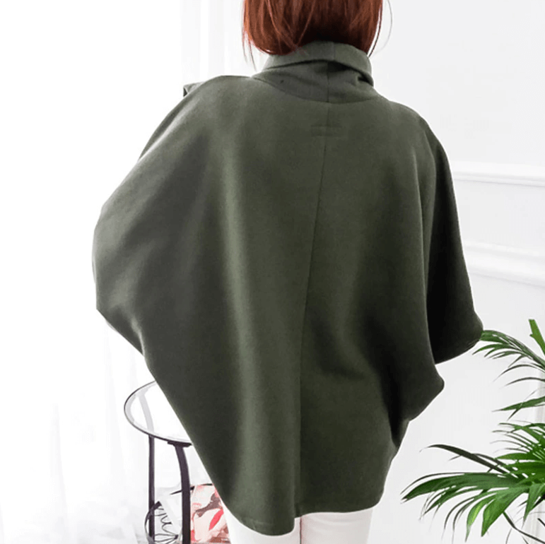 Asymmetrical women's turtleneck sweater – Autumn Magic Mara