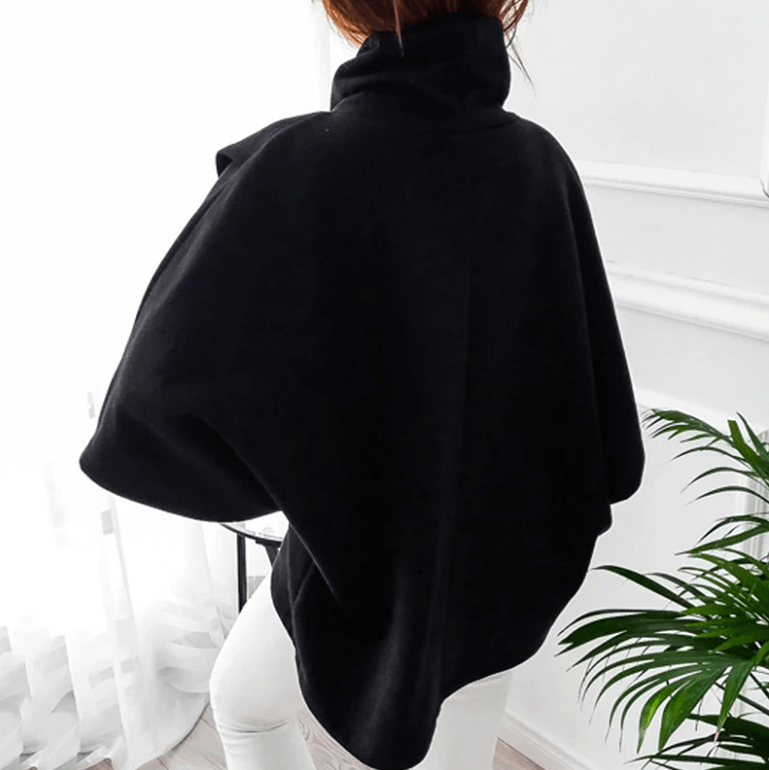 Asymmetrical women's turtleneck sweater – Autumn Magic Mara