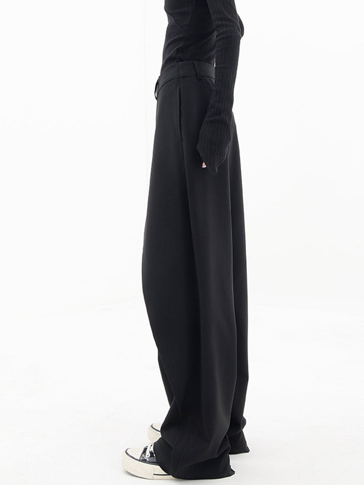 Asymmetrical Wide Women's Trousers with Double Button – Noa-Black-XS-State of Style