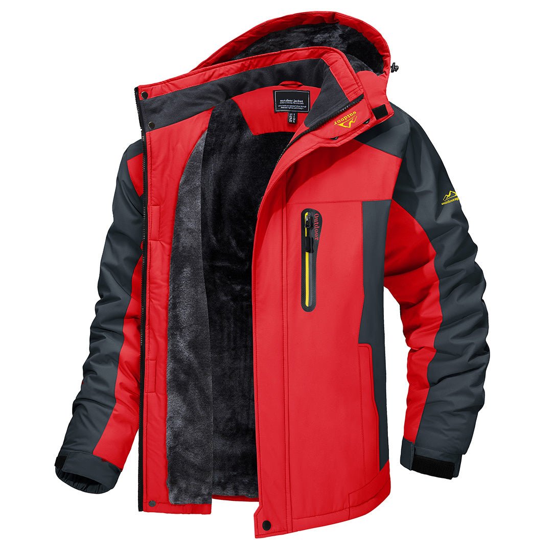 Atlas Comfortable Outdoor Jacket-Red-M-State of Style