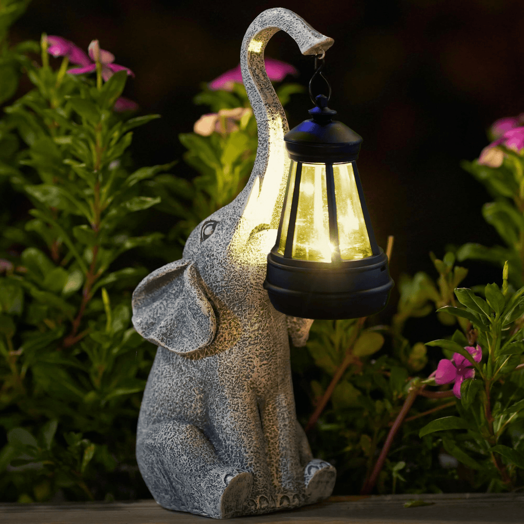 Atmospheric Solar Lamp for the Garden - Elephant Glow-State of Style