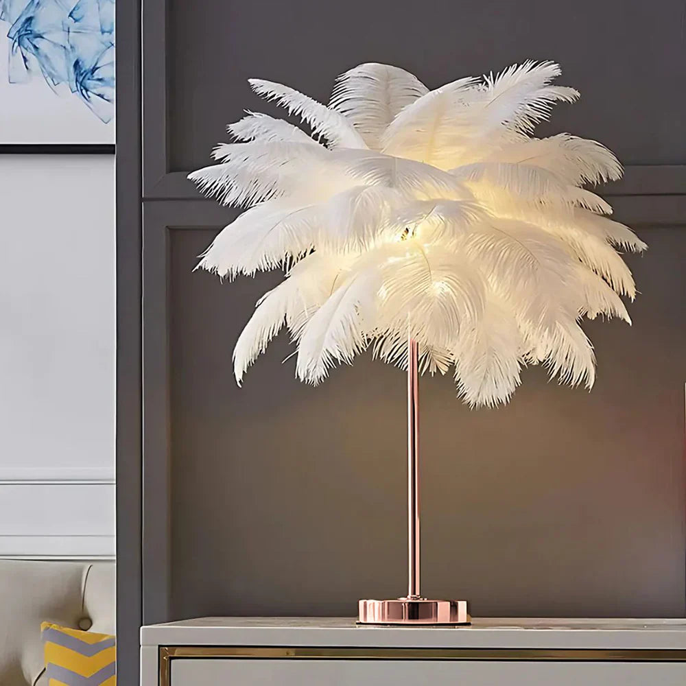 Atmospheric Veer Palm Tree Lamp - LumaPalm-White-Rose Gold-State of Style