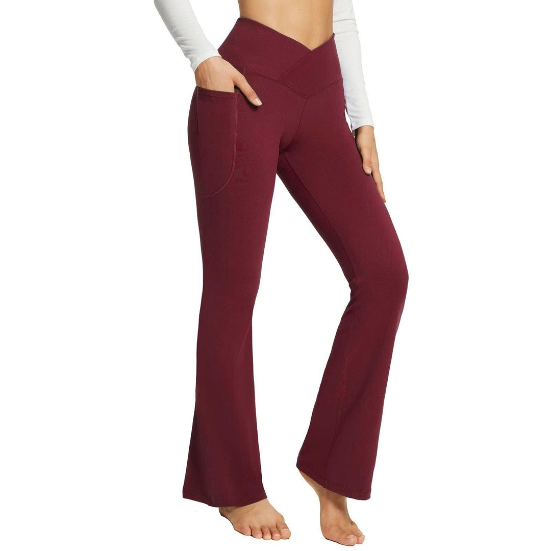 Attractive Yoga Pants-Red-S-State of Style
