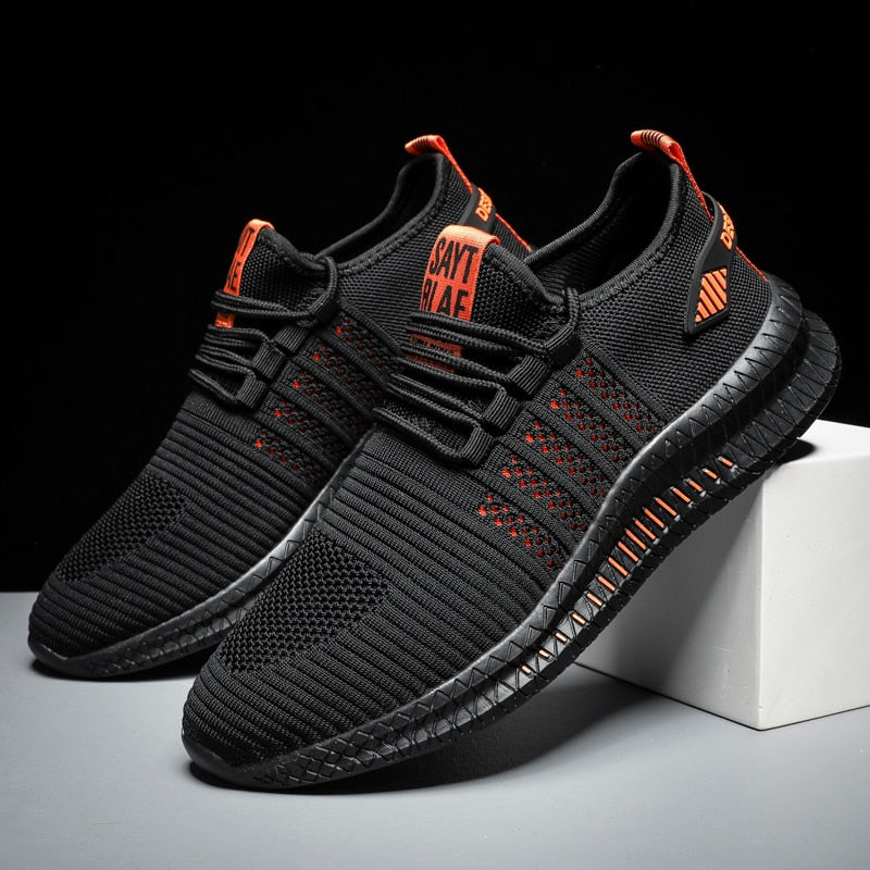 AudriannasSneaks | Comfortable Women’s Sneakers-Black-Orange-6.0-State of Style