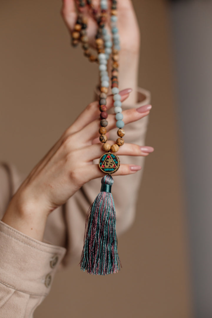 Aum Mala Bead Necklace - Anaya-State of Style