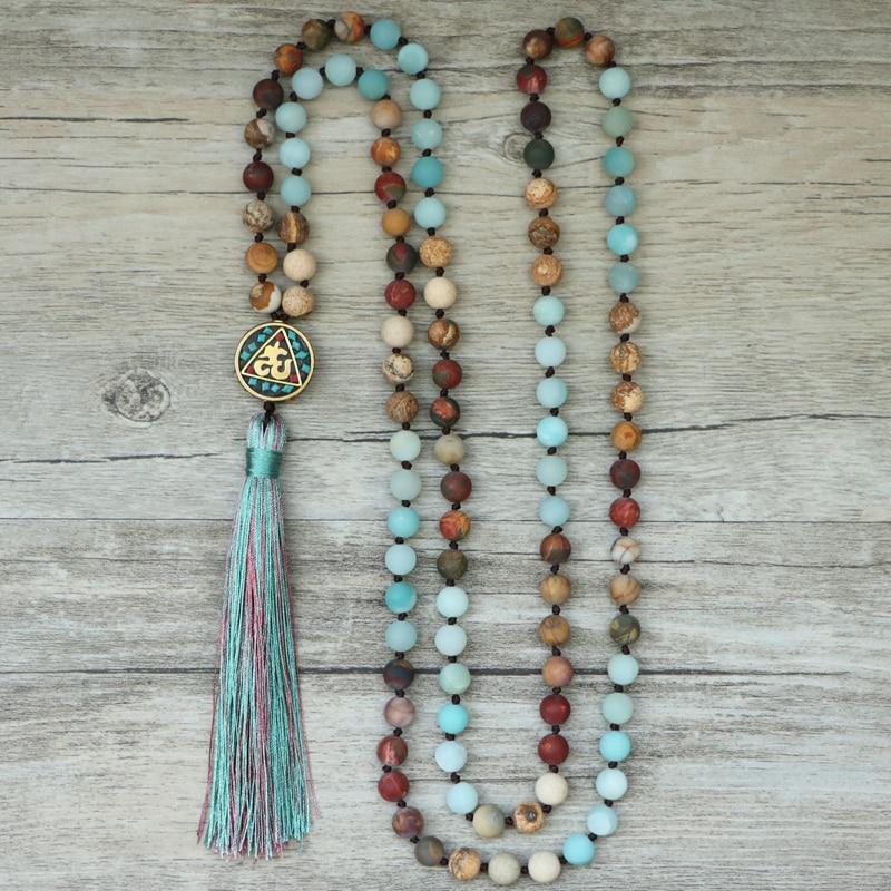 Aum Mala Bead Necklace - Anaya-State of Style