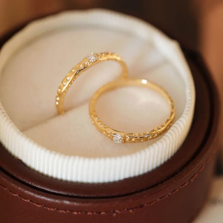 Aurora Gold-Plated Sterling Silver Zirconia Ring-5-State of Style