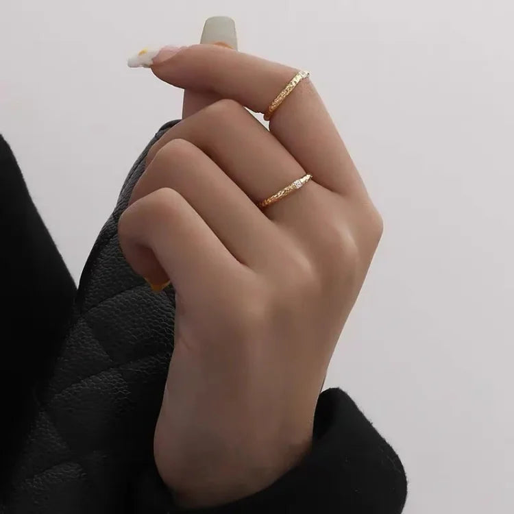 Aurora Gold-Plated Sterling Silver Zirconia Ring-5-State of Style
