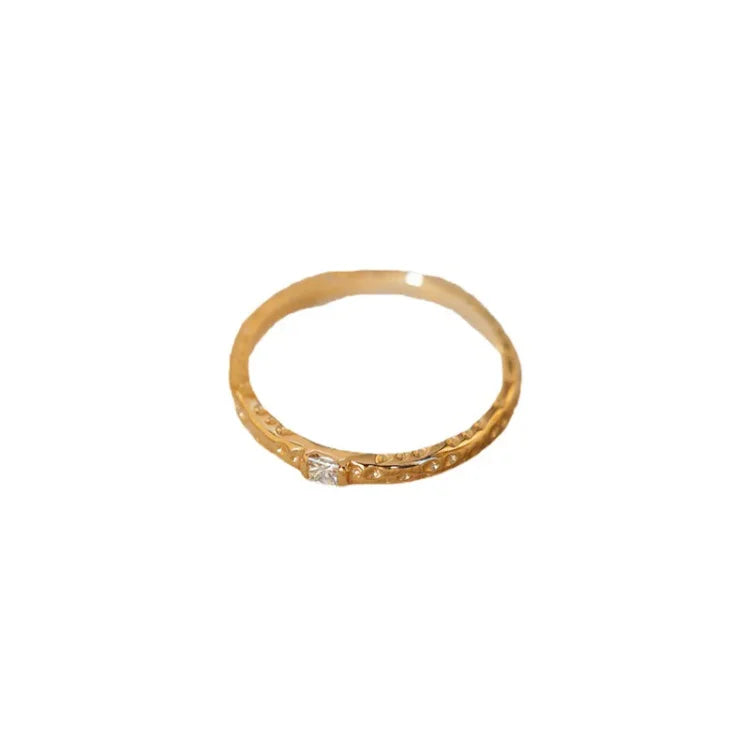 Aurora Gold-Plated Sterling Silver Zirconia Ring-5-State of Style