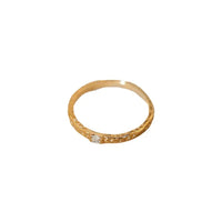 Aurora Gold-Plated Sterling Silver Zirconia Ring-5-State of Style