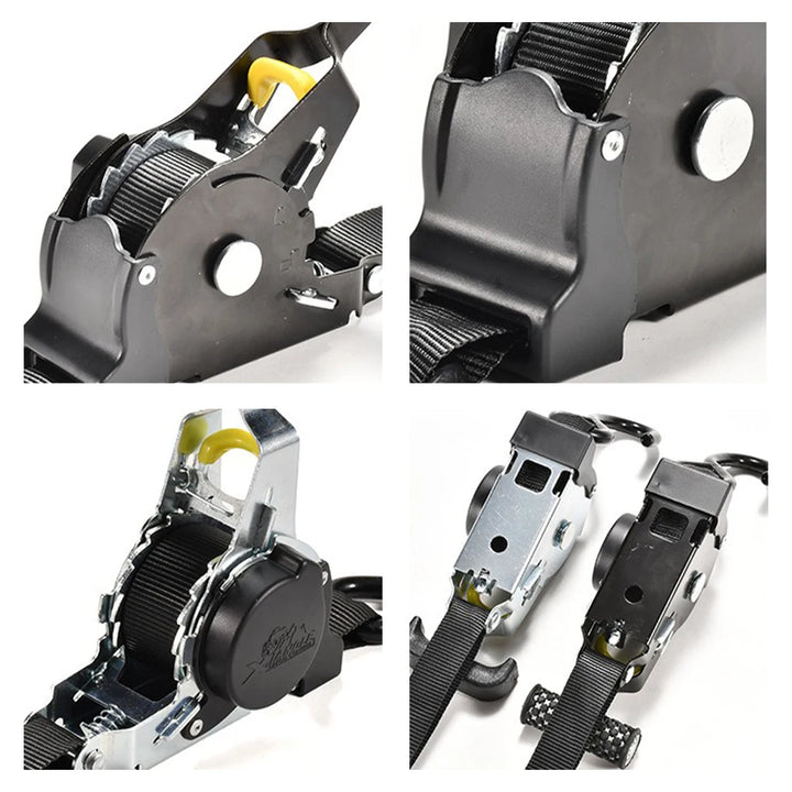 Auto Straps For Cargo Tape Retractable Belts For Load Luggage Strap Ratchet Tensioner Belt For Motorcycles Ratchet Strap For Car-State of Style