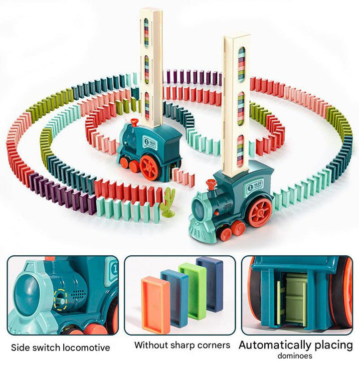 Automatic Domino Train Set - AutoDomino-Blue-60 Pieces-State of Style
