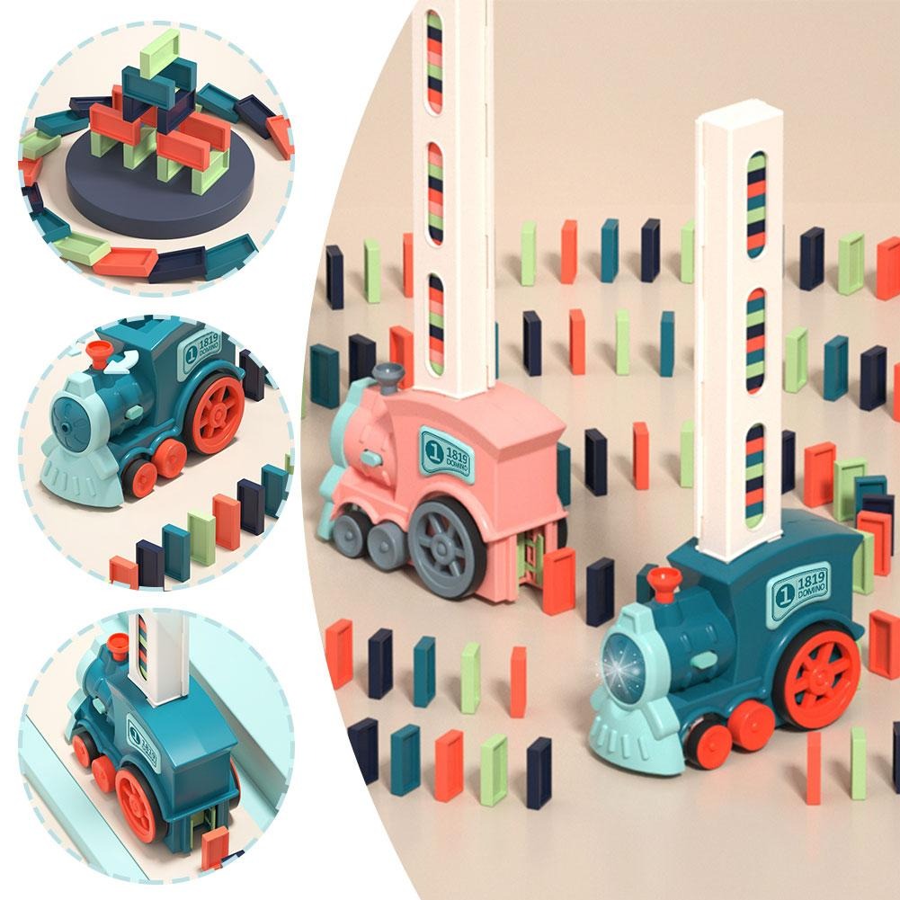 Automatic Domino Train Set - AutoDomino-Blue-60 Pieces-State of Style
