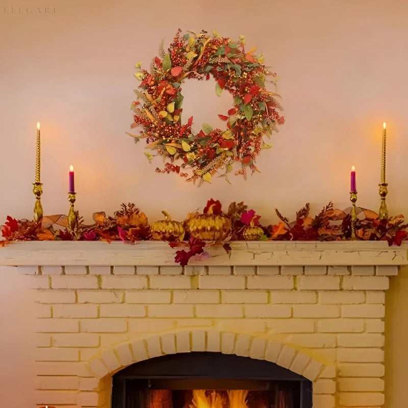 Autumn Wreath - AmberLeaf-35 cm-State of Style