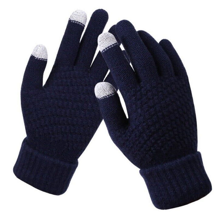 Ava Knit Gloves | Stylish and Functional Winter Warmth-Dark Blue-State of Style