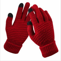 Ava Knit Gloves | Stylish and Functional Winter Warmth-Red-State of Style