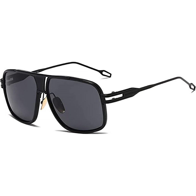 Aviator Sunglasses for Men – Jimmy-Black frame - grey lens-State of Style