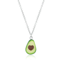 Avocado Heart Necklace | Sterling Silver Pendant | Cute Charm Jewellery-State of Style