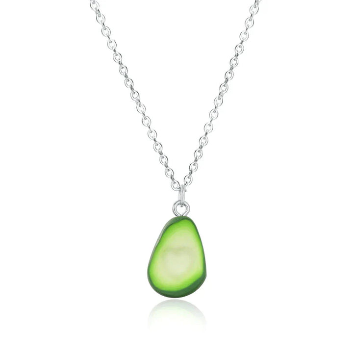 Avocado Heart Necklace | Sterling Silver Pendant | Cute Charm Jewellery-State of Style