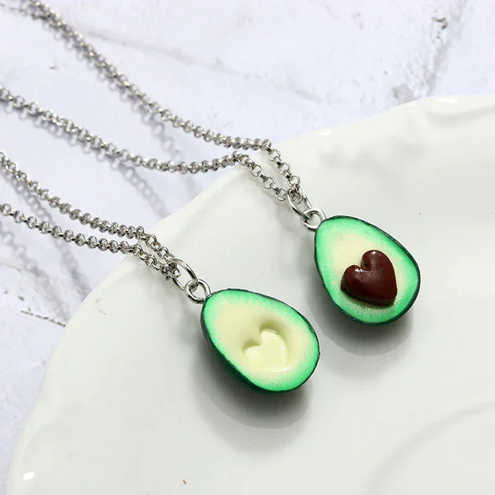 Avocado Heart Necklace | Sterling Silver Pendant | Cute Charm Jewellery-State of Style