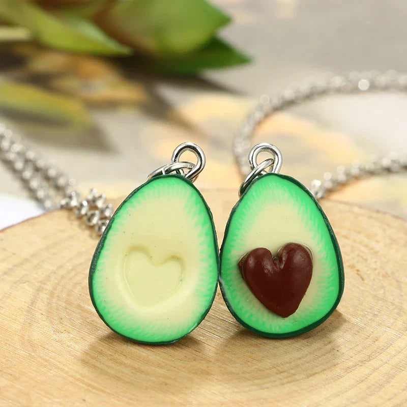 Avocado Heart Necklace | Sterling Silver Pendant | Cute Charm Jewellery-State of Style