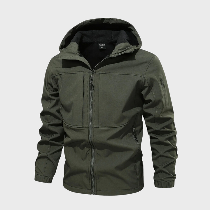 Axel Casual Hooded Jacket for Men-Army Green-XS-State of Style
