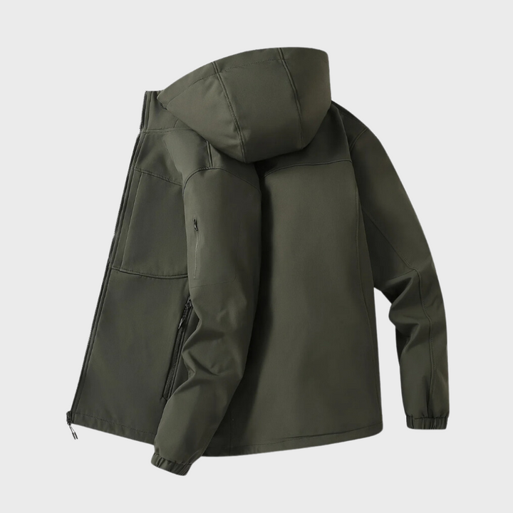 Axel Casual Hooded Jacket for Men-Khaki-XS-State of Style