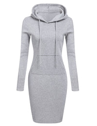 AyasDress I Hooded Sweatshirt Dress | Comfortable & Stylish-Grey-S-State of Style