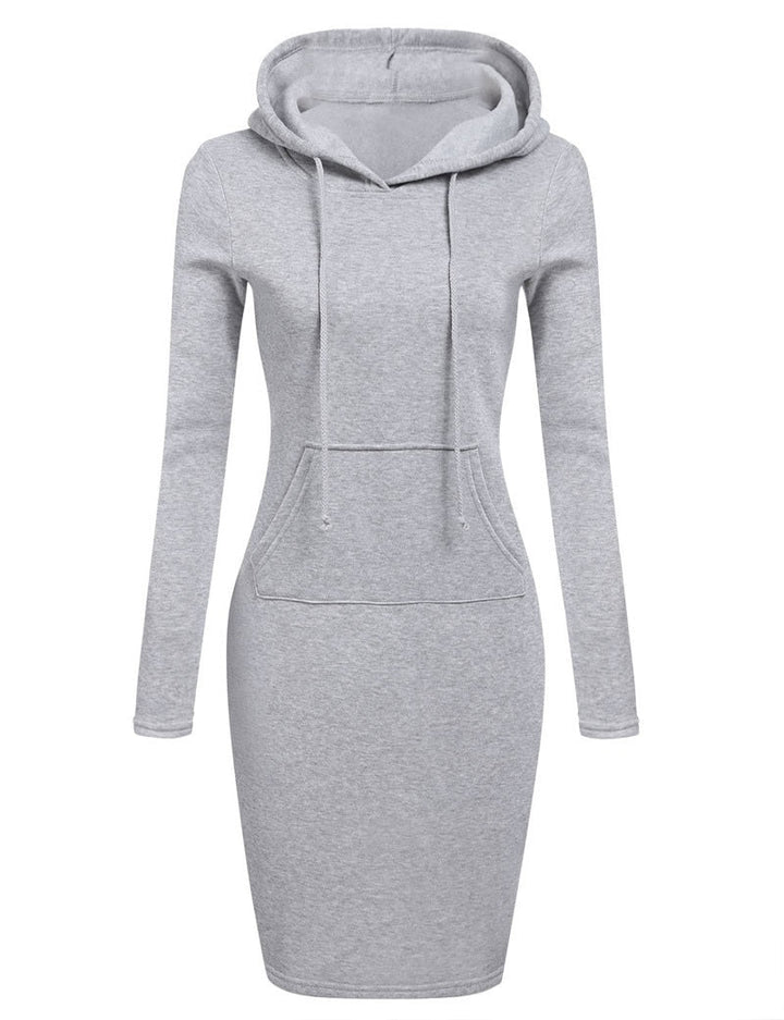 AyasDress I Hooded Sweatshirt Dress | Comfortable & Stylish-Grey-S-State of Style