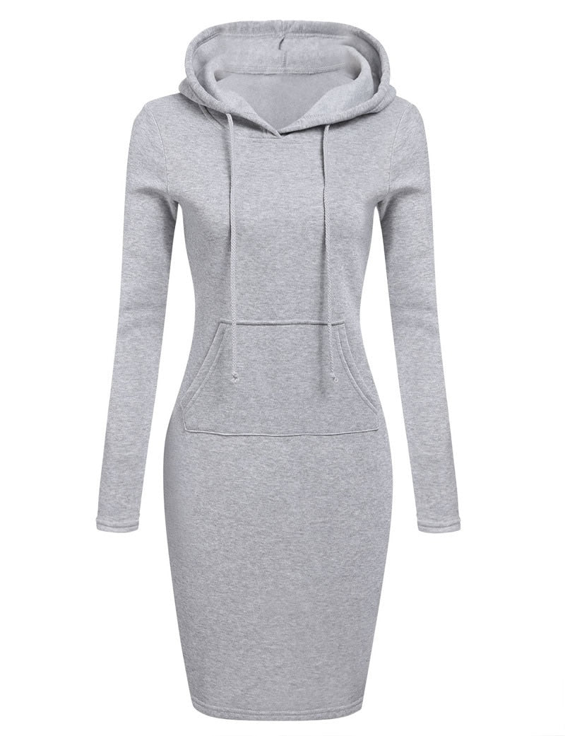 AyasDress I Hooded Sweatshirt Dress | Comfortable & Stylish-Grey-S-State of Style