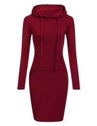 AyasDress I Hooded Sweatshirt Dress | Comfortable & Stylish-Wine Red-S-State of Style