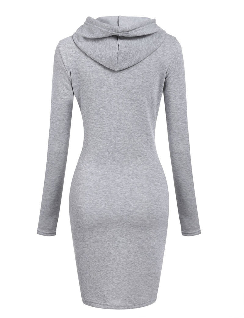 AyasDress I Hooded Sweatshirt Dress | Comfortable & Stylish-Wine Red-S-State of Style