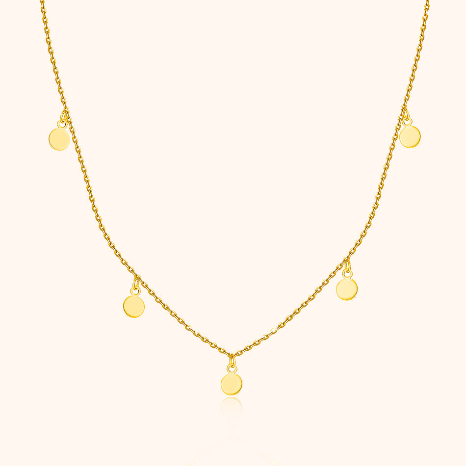 Aylin Necklace with Small Circles-Gold-State of Style