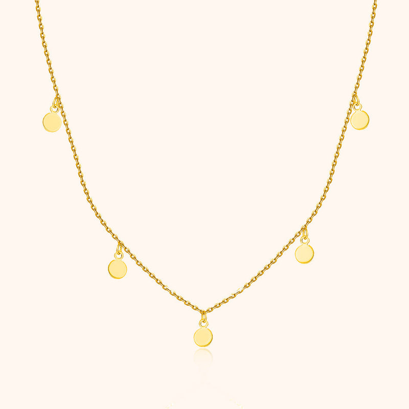 Aylin Necklace with Small Circles-Gold-State of Style
