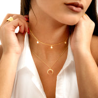 Aylin Necklace with Small Circles-Gold-State of Style